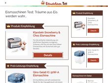 Tablet Screenshot of eismaschinentest.com
